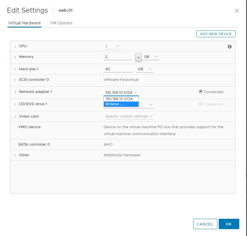 Migrate VM Network to N-VDS 