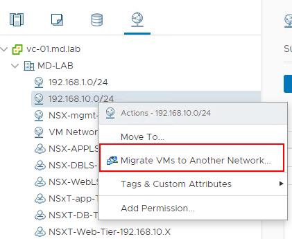 Migrate VM Network to N-VDS