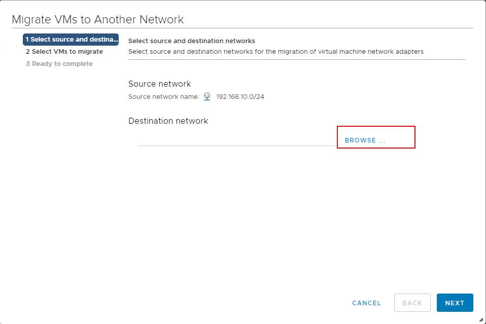 Migrate VM Network to N-VDS