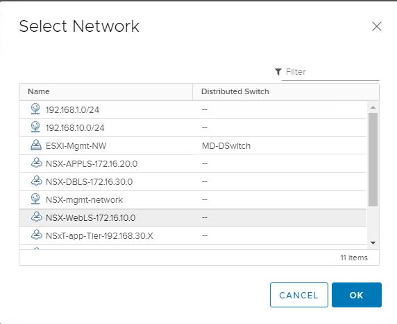 Migrate VM Network to N-VDS