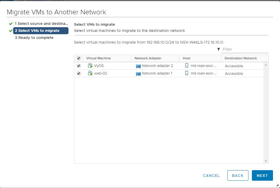 Migrate VM Network to N-VDS