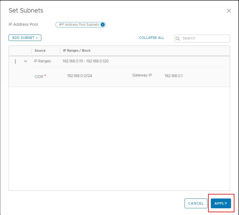 Create NSX-T IP Pool