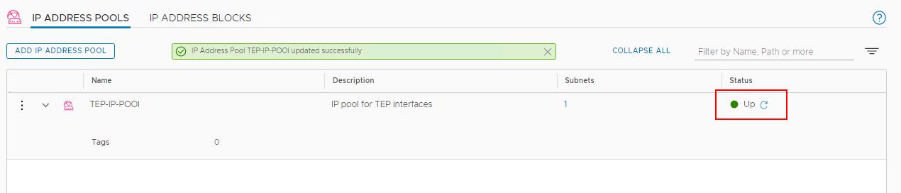 Create NSX-T IP Pool