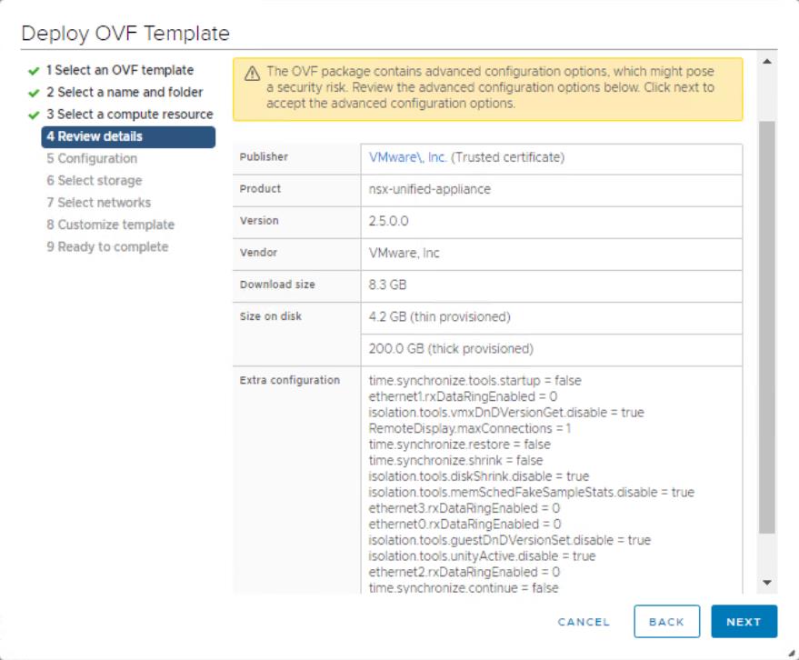 Review NSX-T manager unified appliance configuration