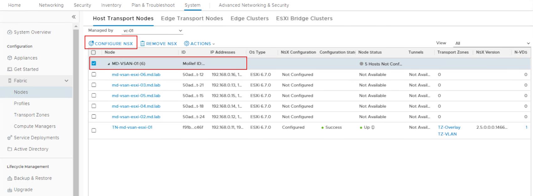 Configure Transport nodes using Transport Node Profiles