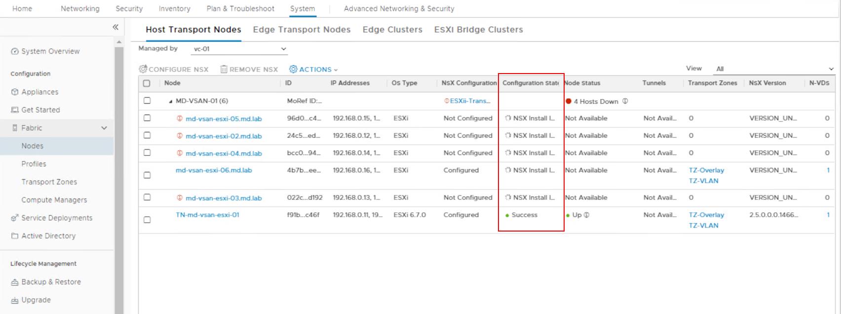 Configure Transport nodes using Transport Node Profiles