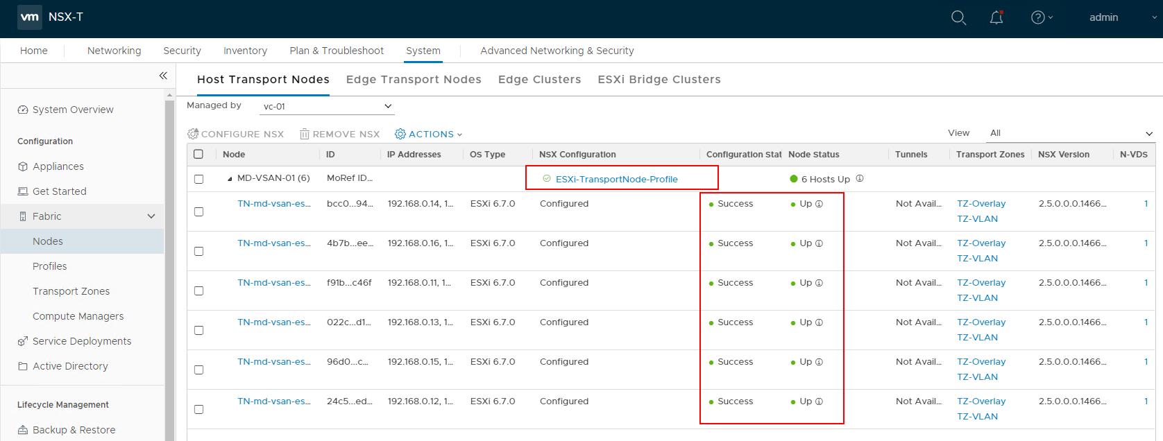 Configure Transport nodes using Transport Node Profiles