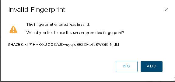 NSX-T Manager Backup - Invalid Fingerprint