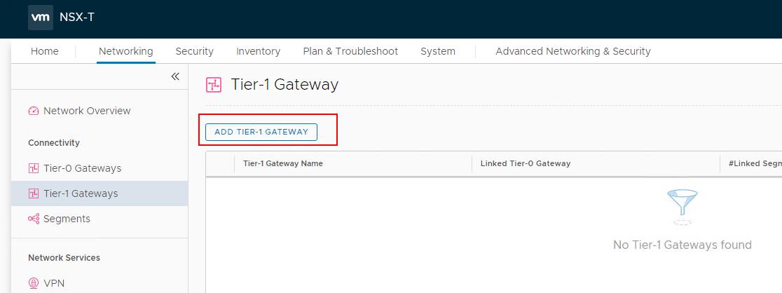 NSX-T Tier-1 Gateway