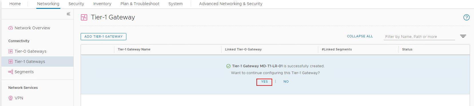 NSX-T Tier-1 Gateway