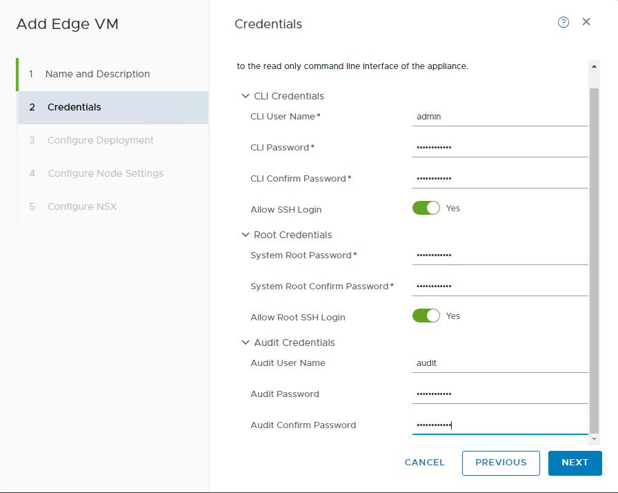 NSX-T Edge credentails