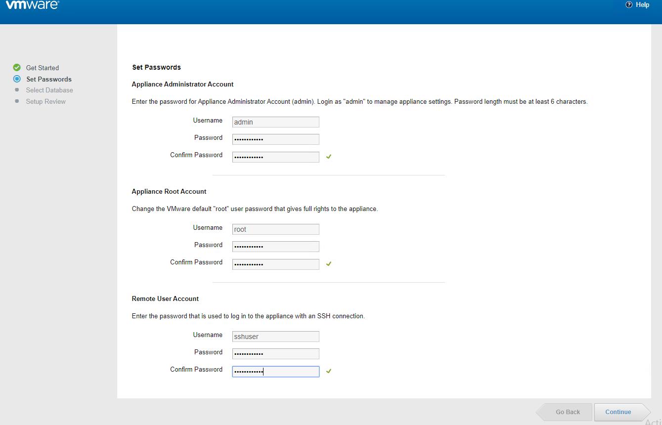 VMware Identity Manager Passwords