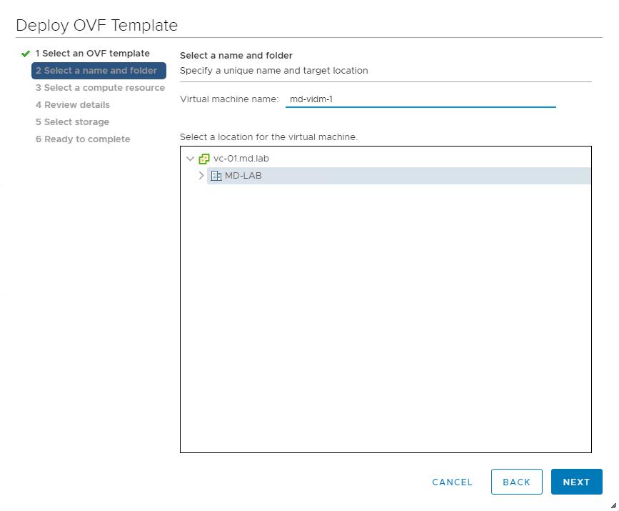 VMware Identity Manager - VM Name