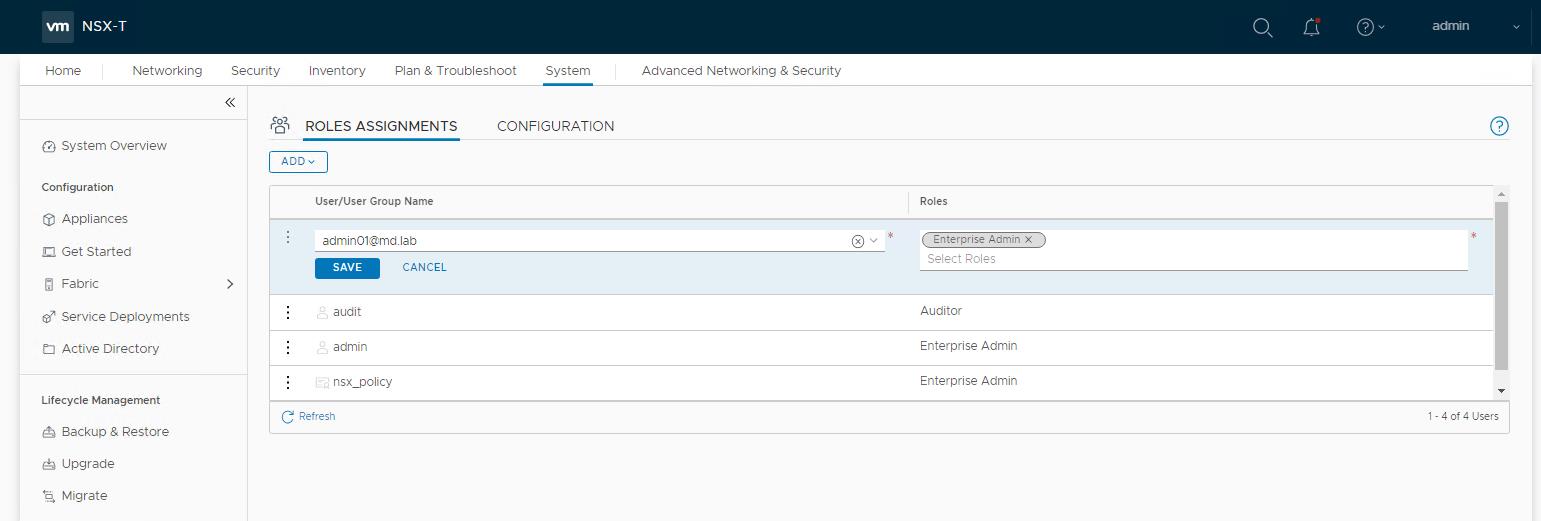 Integrate NSX-T Manager with vIDM
