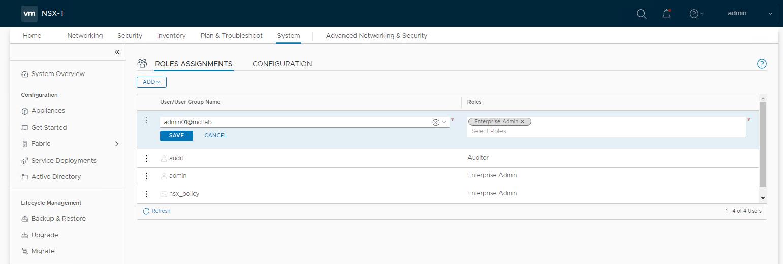 Integrate NSX-T Manager with vIDM