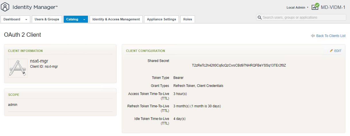 Integrate NSX-T Manager with vIDM