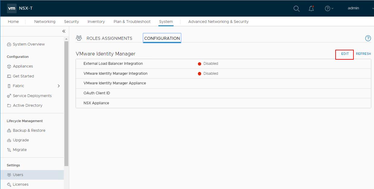 Integrate NSX-T Manager with vIDM