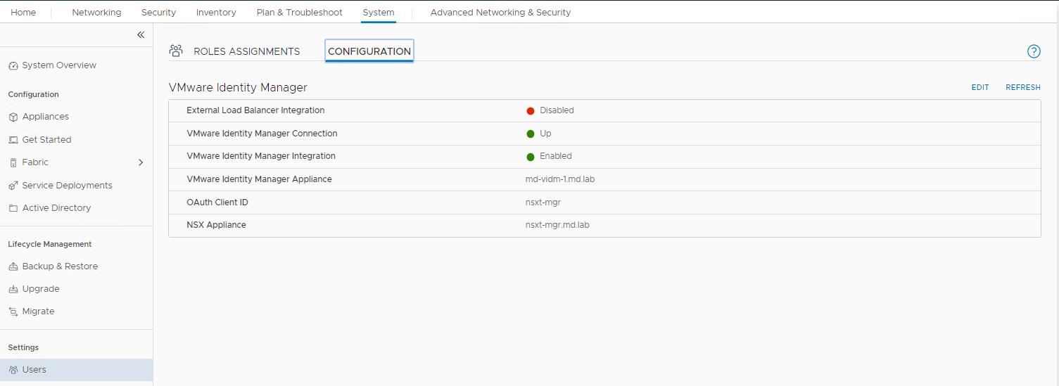 Integrate NSX-T Manager with vIDM