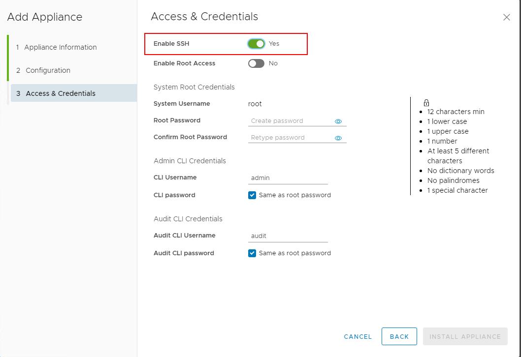 Enable SSH in NSX-T Manager GUI