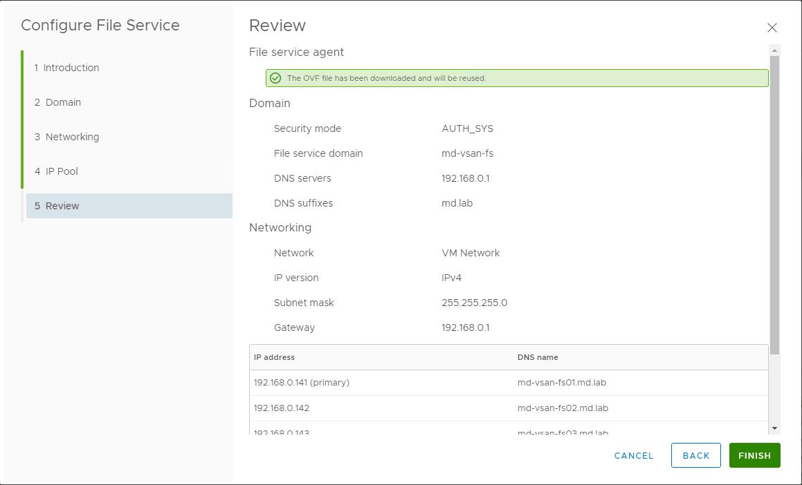 vSAN File Service