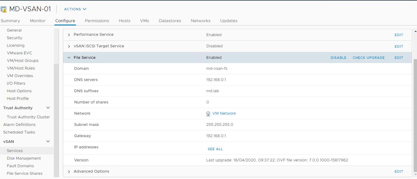 vSAN File Service