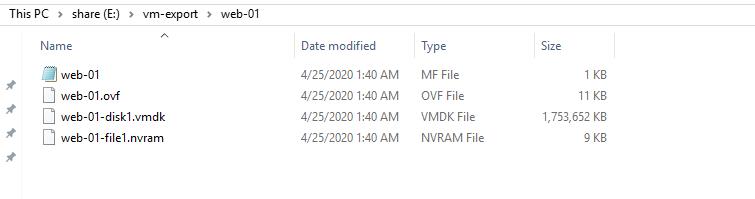 Export VM as OVF