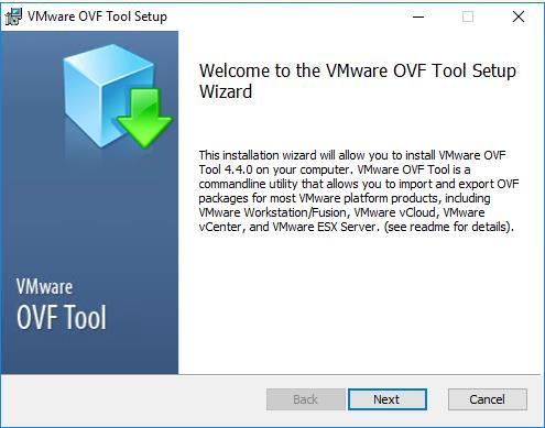 Install OVF Tool 