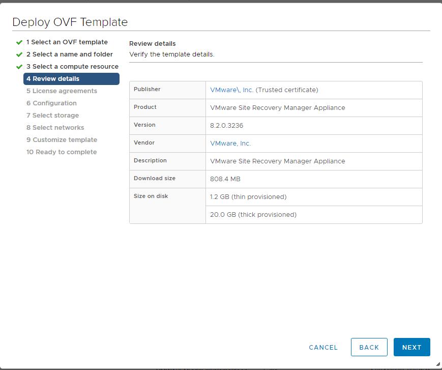 Migrate Windows SRM to SRM Virtual Appliance