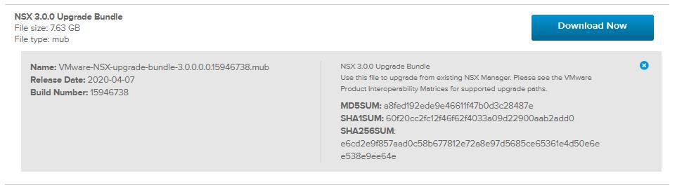 NSX-T Upgrade Bundle