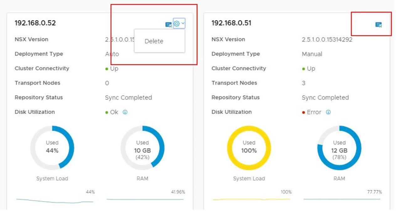 Remove NSX-T Manager from NSX-T Manager Cluster