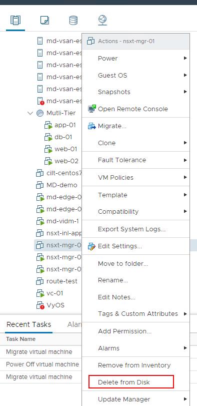 Remove NSX-T Manager from NSX-T Manager Cluster