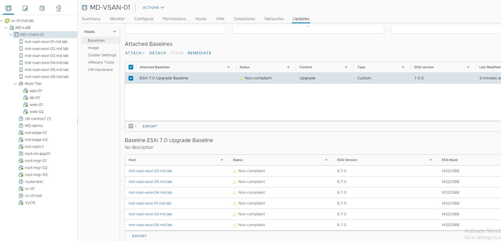 Upgrade ESXi 6.7 to ESXi 7.0