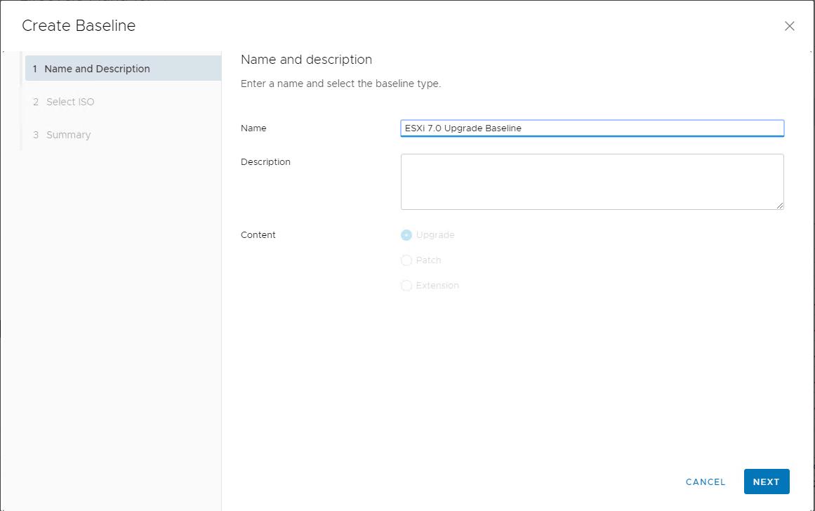 Upgrade ESXi 6.7 to ESXi 7.0