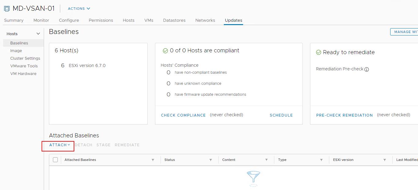 Upgrade ESXi 6.7 to ESXi 7.0