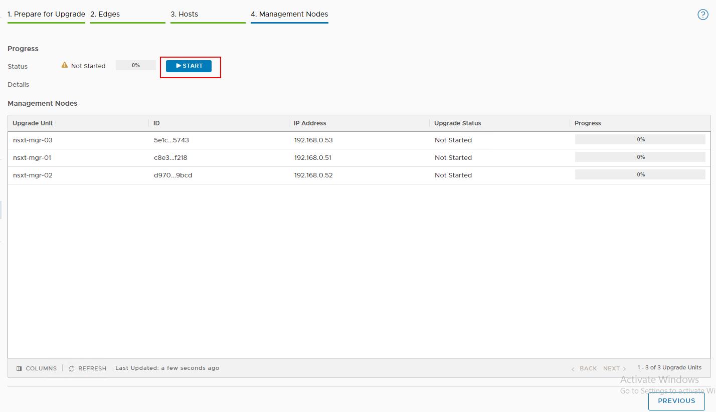 Upgrade NSX-T Manager