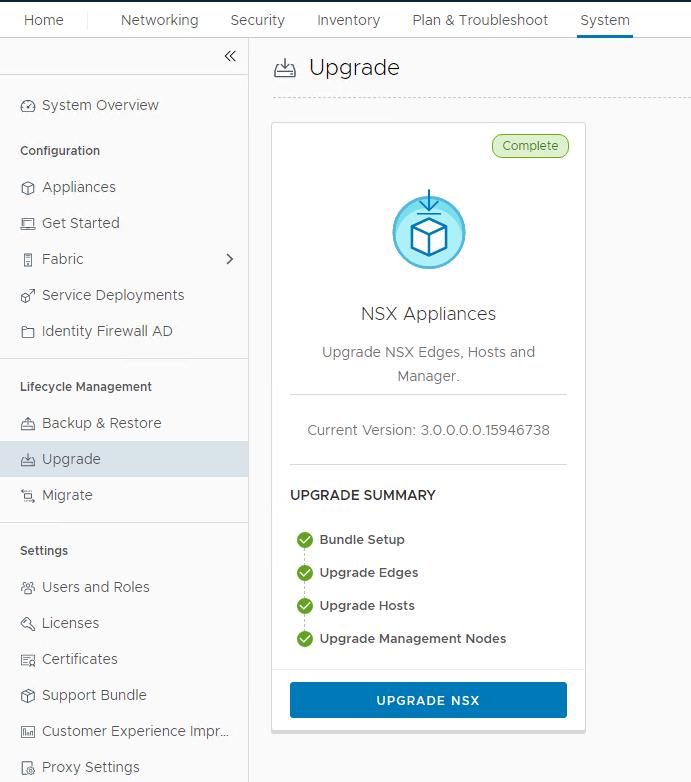 Upgrade NSX-T Manager to NSX-T 3.0