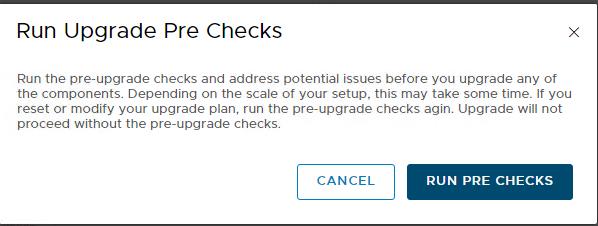 Run Upgrade NSX-T Pre-checks