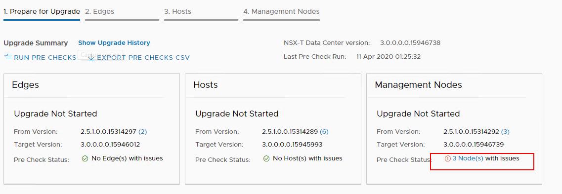 Upgrade NSX-T