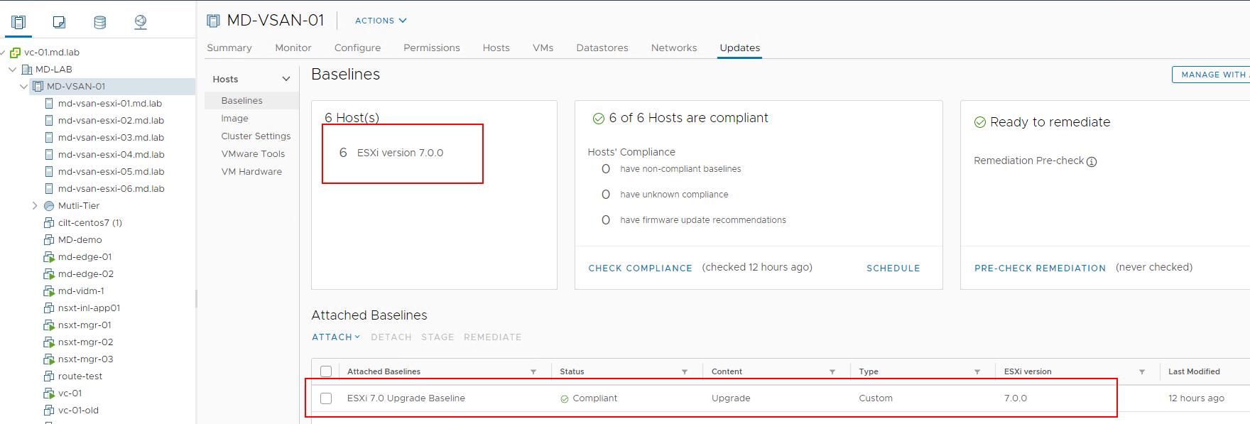 Upgrade vSAN 6.7 to vSAN 7.0