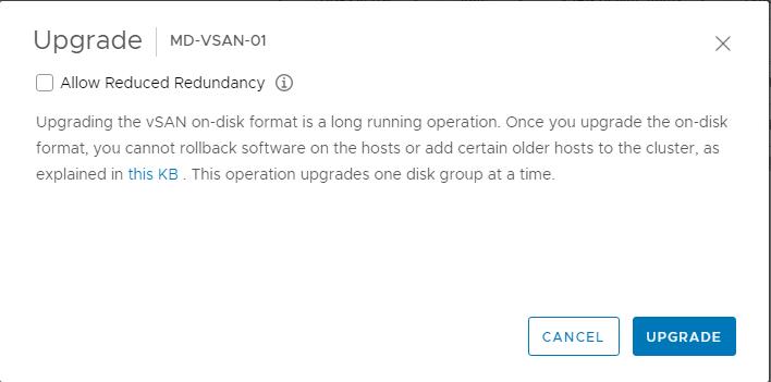 Upgrade vSAN 6.7 to vSAN 7.0