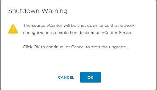 Upgrade vCenter 6.7 to vCenter 7.0