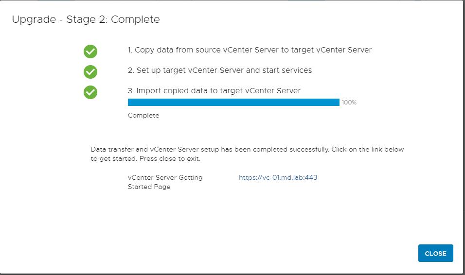 Upgrade vCenter 6.7 to vCenter 7.0