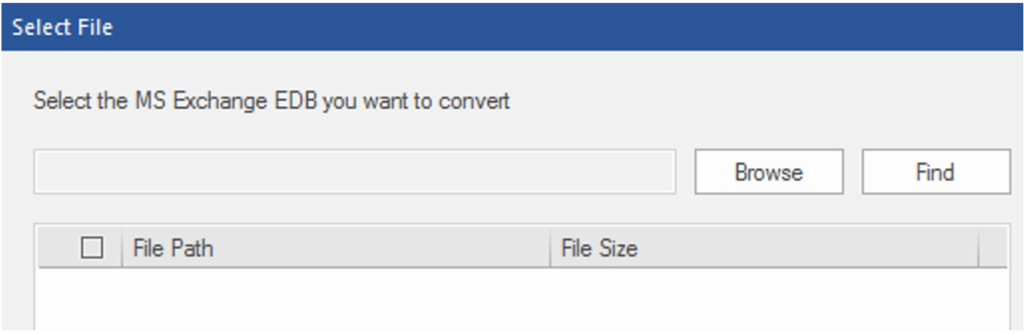 Steller Converter for EDB - Select File