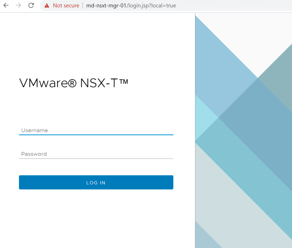 NSX-T Local Account login