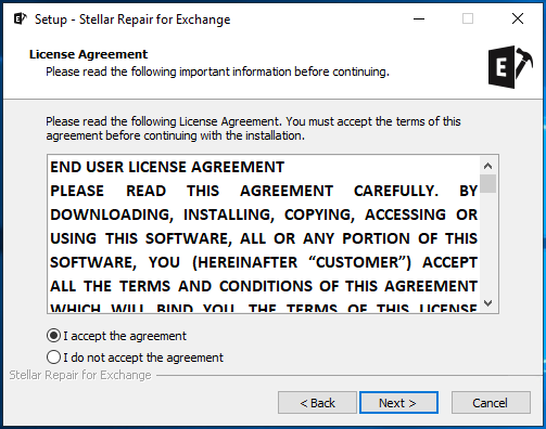 License Agreement - Stellar Repair for Exchange 
