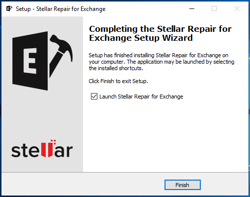 Stellar Exchange Recovery - Finish Installation