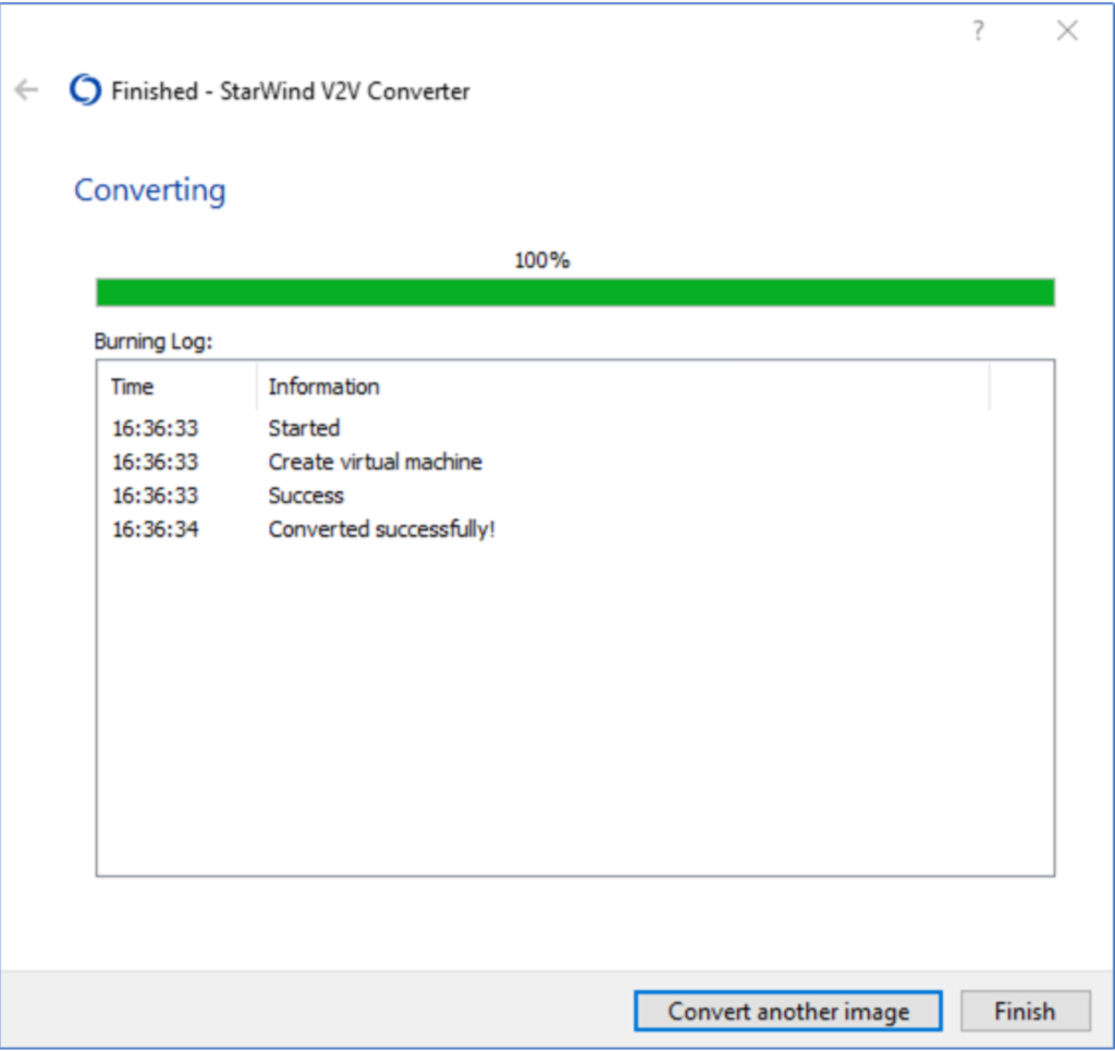 Starwind V2V Converter - Conversion