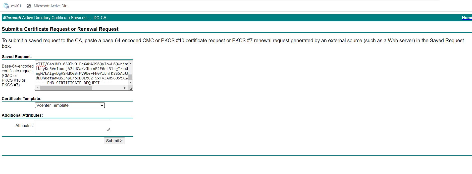 Vcenter Certificate Replacement