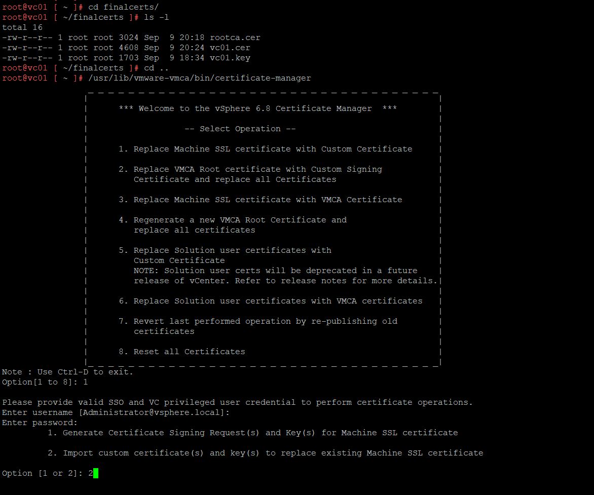 Vcenter Certificate Replacement
