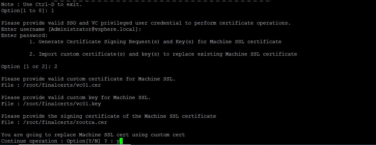 Vcenter Certificate Replacement